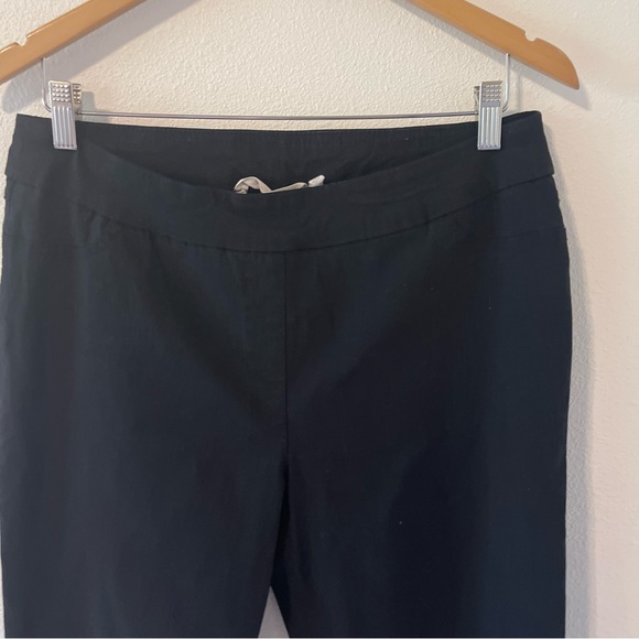 Soft Surroundings Super Stretch Ankle Pants Black High Rise Pull On Easy Pant-L - Picture 4 of 9